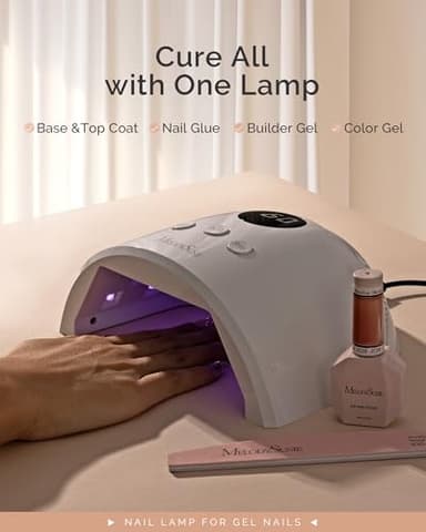 MelodySusie UV Nail Lamp, Plus30F UV Light, LED Dryer with 3 Timer, Smart Sensor, LCD Display Fast Curing Gel Nail Polish and Art Tools Manicure Accessories, White - Image 2