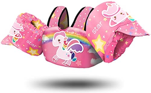 Chriffer Kids Swim Vest Life Jacket for 30-55 Pounds Boys and Girls, Toddler Floaties with Shoulder Harness Arm Wings for 2,3,4,5,6,7 Years Old Baby - Image 1