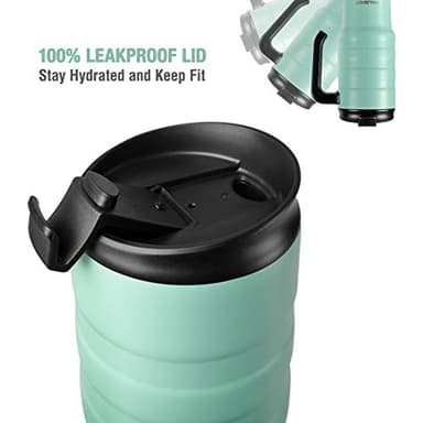 HAUSHOF 24 oz Travel Mug, Stainless Double Wall Vacuum Insulated Tumbler with Handle & Spill Proof Twist On Flip Lid and Wide Mouth, BPA Free - Image 8