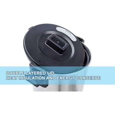 SYBO SR-CP35C Commercial Grade Stainless Steel Percolate Coffee Maker Hot Water Urn for Catering, 30-Cup, 3.5L, Metallic - Image 4