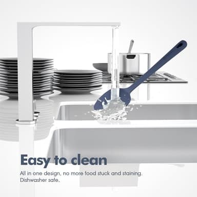 ChefAide 5 Pieces Silicone Spatula Set, Food Grade Rubber Spatula, Upgrade Strong Handle with Ergonomic Grip, Heat Resistant Up to 600°F for Nonstick Cookware, Cooking - Image 5