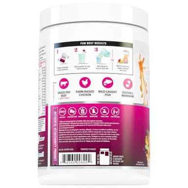 Multi Collagen Burn: MultiType Hydrolyzed Protein Peptides with Hyaluronic Acid, Vitamin C, SOD B Dimpless, Types I, II, III, V and X, with Caffeine 30 Servings Tropical Punch Flavored - Image 11