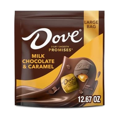 DOVE PROMISES Milk Chocolate & Caramel Candy, 12.67 Oz Large Bag - Image 1