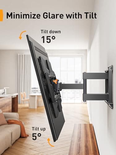 Perlegear UL Listed Full Motion TV Wall Mount for 42-85 inch TVs up to 132 lbs, TV Mount with Dual Articulating Arms, Tool-Free Tilt, Swivel, Extension, Leveling, Max VESA 600x400mm, 16" Studs, PGLF8 - Image 5