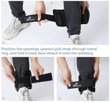 Sportneer Adjustable Ankle Weights for Women and Men 7 lbs/Pair Adjustable Leg Weights with Secure Straps, Strength Training Weighted for Yoga, Walking, Running, Aerobics, Gym, Physical Therapy - Image 7