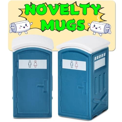 Hocis White Elephant Gifts for Adults, Funny Toilet Shot Glasses & Mugs Set, Christmas Stocking Stuffers for Men - Image 1