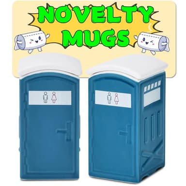 Hocis White Elephant Gifts for Adults, Funny Toilet Shot Glasses & Mugs Set, Christmas Stocking Stuffers for Men - Image 1