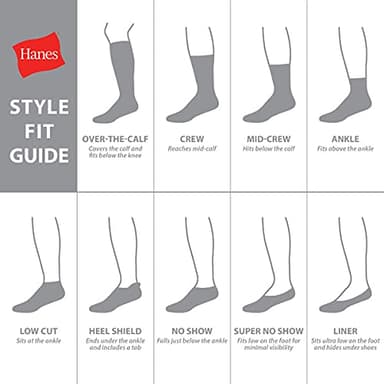 Hanes mens Crew Socks, 6-pair Pack Work Sock, Black, 12 14 US - Image 7