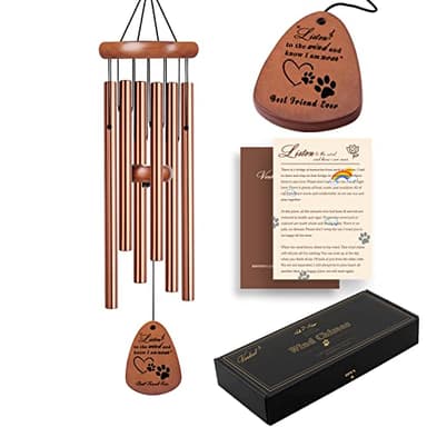 VENBEEL Pet Memorial Gifts for Dogs, 28" Dog Memorial Wind Chime, Pet Loss Sympathy Gift, Loss of Dog Remembrance Condolences Passing Away Gift - Image 1