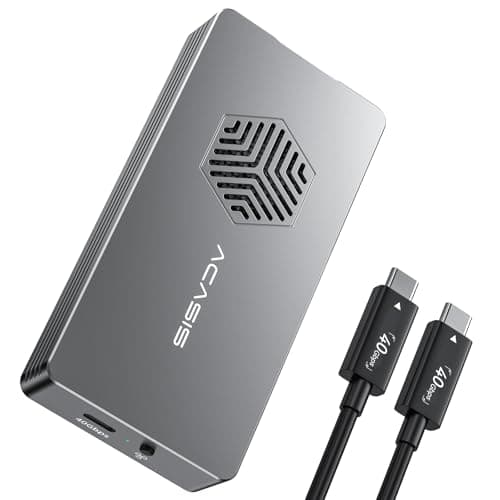 ACASIS 40Gbps M.2 NVMe SSD Enclosure with Cooling Fan,Tool Free Installation,NVMe Enclosure for M1/M2 Pro/Max, Compatible with Thunderbolt3/4/5,USB4/3.2/3.1/3.0/2,Support 2280/2260/2242/2230 B+M M-Key - Image 1