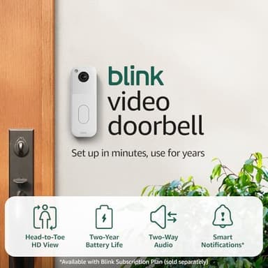 All-new Blink Video Doorbell + Outdoor 4 – Wireless smart security cameras, head-to-toe HD view, two-year battery life. Sync Module Core included – 5 camera system + Video Doorbell - Image 3