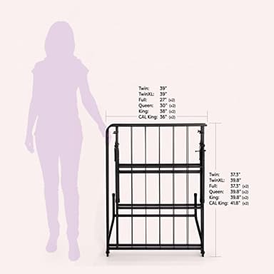 Best Price Mattress 18 Inch Metal Platform Beds w/ Heavy Duty Steel Slat Mattress Foundation (No Box Spring Needed), Black - Image 2