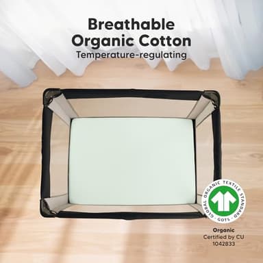 KeaBabies 2-Pack Organic Crib Sheets for Boys, Girls - 52x28 Fitted Crib Mattress Sheet Neutral, Breathable Jersey Cotton Cover for Baby Bed, Toddler Mattress, Soft & Cute Prints (Cove) - Image 2