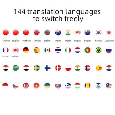 Translation Earbuds Real Time, 3 in 1 Language Translator Earbuds in Real Time 144 Languages & Accents, Translation Headphones Wireless Bluetooth, Ai Translating Earbuds (Diamond Black, 1 Pack) - Image 2