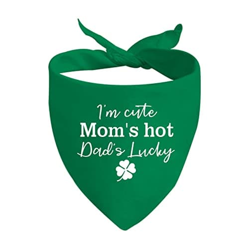 JXGZSO 1 Piece St. Patrick's Day Dog Bandanas Irish Dog Bandana Holiday Party Decorations (hot Dad Lucky D) - Image 1