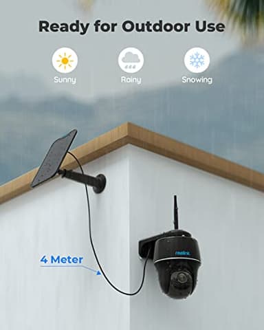 REOLINK 5MP Security Camera System Wireless Outdoor, Pan Tilt Battery Solar Cam with 2.4/5GHz Dual-Band WiFi, Smart Detection, Time Lapse, Home Hub Compatible, Argus PT + Solar Panel (Black) - Image 6