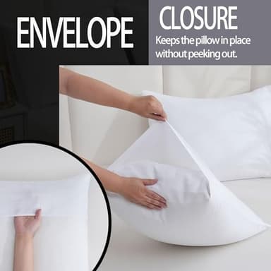 ZPECC Pillow Cases Bulk 24 Pack - Standard Pillowcases with Envelope Closure, Soft Brushed Microfiber Pillow Cover for Hotel Airb&bs Hospital Bedding Essential (Snow White) - Image 3