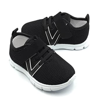 Bless Children Toddler Sneakers – Wide Toe Box Barefoot Shoes for Boys & Girls, Breathable Mesh, Lightweight Non-Slip Walking & Running Shoes,Black1210.Size 8 - Image 2