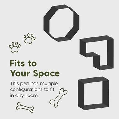 IRIS USA 24" 8-Panel Metal Pet Dog Puppy Playpen, Indoor/Outdoor Dog Fence, 58 x 58 x 24, Foldable, Customizable, Black - Image 6