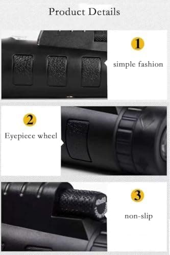 40x60 monocular Telescope, Suitable for Adults and Children, for Bird Watching, Hiking, and Concert Tours, with Phone Clip and Stand - Image 5