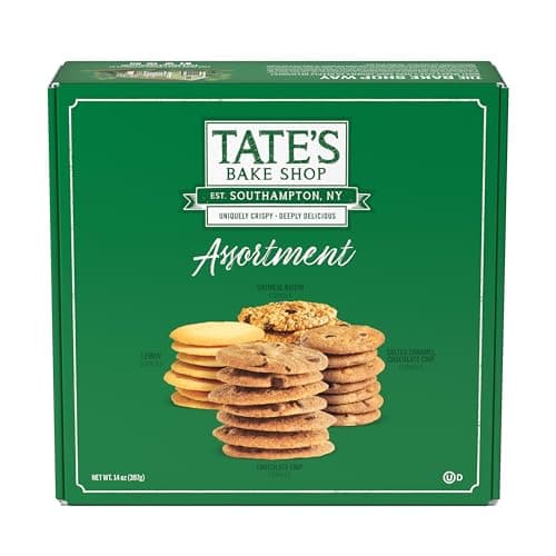 Tate's Bake Shop Cookies Gift Box, Chocolate Chip, Oatmeal Raisin, Salted Caramel and Lemon Cookies, 14 oz - Image 1