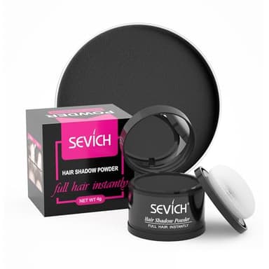 Sevich Hairline Powder,Instantly Conceals Hair Loss, Root Touch up Powder, Hair Shadow Toppers for Women & Men, Touch Up for Thinning Gray Hair, Windproof & Sweatproof, Black - Image 1