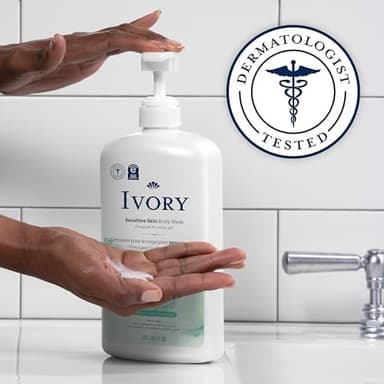 Ivory Body Wash, Designed for the Whole Family, Gentle Formula, Free of Dyes Heavy Perfumes Parabens Phthalates & Silicones, Fragnance-Free, 35 oz - Image 4