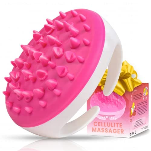 Scala Silicone Anti Cellulite Massager, Body Shower Scrubber, Cellulite Remover - Improve Circulation, Distribute Fat Deposits, Body Massager, Exfoliator, Fat Roller Use with Creams and Oils - Pink - Image 1