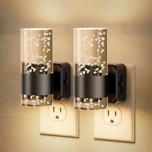 JandCase Night Light, Night Lights Plug into Wall,2 Pack 3000K LED Nightlight with 0-100LM Adjustable Brightness, Automatic Night Light Plug in with Light Sensor for Bathroom Hallway Room Decor - Image 1