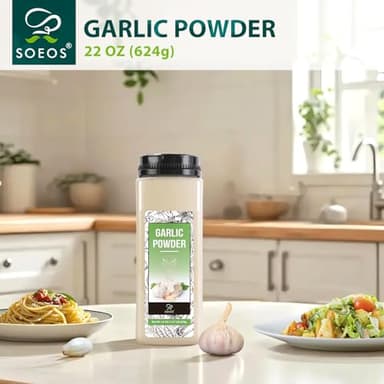 Soeos Garlic Powder 22 Ounce(624 g), Garlic Powder Seasoning, Non-GMO, Gluten Free, Garlic Seasoning for Flavor Vegetables, Grilled Meats, Salads, Dressings and More - Image 3