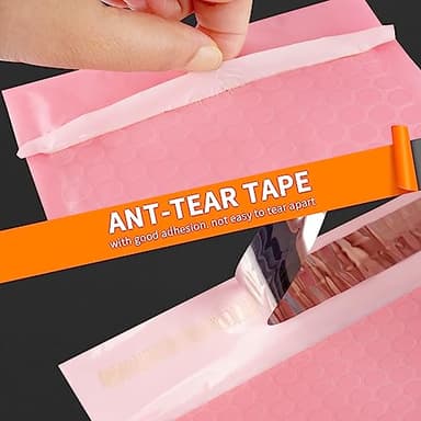 packbabol Bubble Mailers, 6x9 Inch Padded Bubble Mailers Pack of 50 Bubble Envelopes Opaque Self Seal Adhesive Waterproof Bags for Shipping and Packaging (Pink, 6x9-50) - Image 4