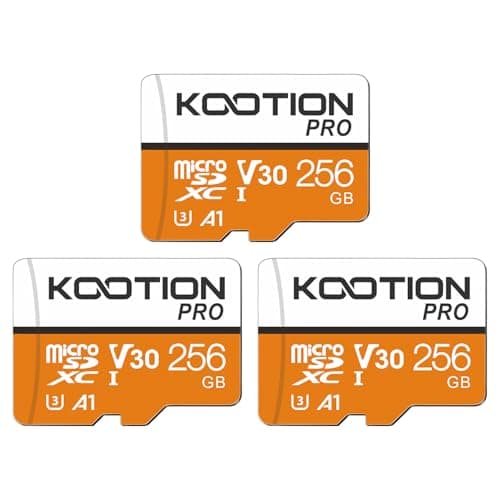 KOOTION 256GB Micro SD Card 3Pack,TF Card Micro SDXC Memory Card V30 A1 App Performance High Speed microSD Card, U3, V30, A1 - Image 1