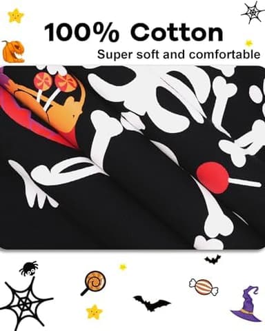 DAUGHTER QUEEN Boys & Girls 100% Cotton Holiday Pajamas, Halloween Christmas Sleepwear 18M-12Y - Image 7