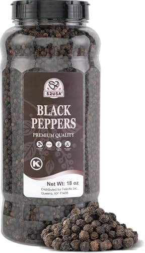 52USA Whole Black Peppercorns, 18oz (Pack of 1), Peppercorns for Grinder Refill, Gluten-Free, Kosher, Non-GMO, All Natural Black Pepper, Perfect for Cooking & Seasoning - Image 1