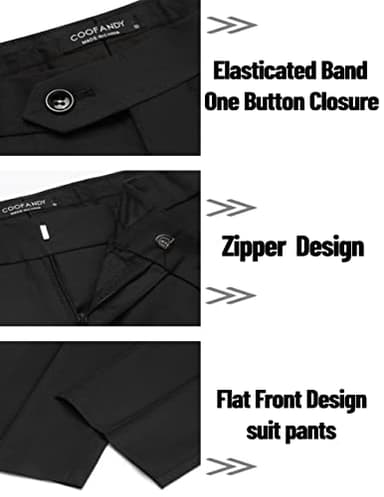 COOFANDY Men's 2 Piece Suits Classic Fit 2 Button Dress Suits Tuxedo Jacket Blazer for Wedding Business Dinner Prom - Image 7