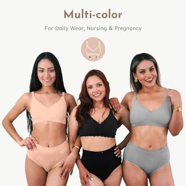 MomWills Nursing Bras for Breastfeeding, Seamless Ultra Comfort Maternity Bra, Natural Shape Pregnancy Bras for Women - Image 6