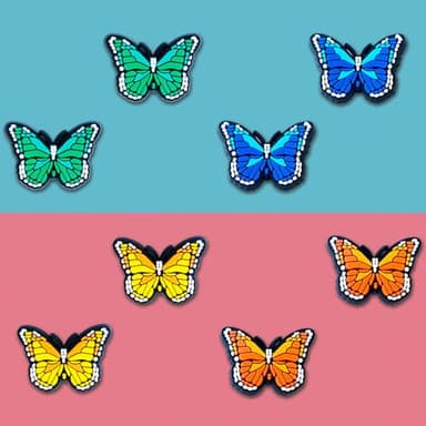 Butterfly Shoe Charms Fit for Croc Clog Sandals Decoration, Colorful Butterfly Shoe Charms for Party Favor - Image 2