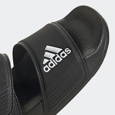 adidas Adilette Aqua Slides Water Shoe, Core Black/White/Core Black, 13 US Unisex Little Kid - Image 9