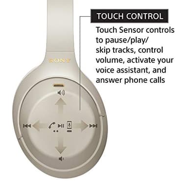 Sony WH-1000XM4 Wireless Premium Noise Canceling Overhead Headphones with Mic for Phone-Call and Alexa Voice Control, Silver WH1000XM4 - Image 6