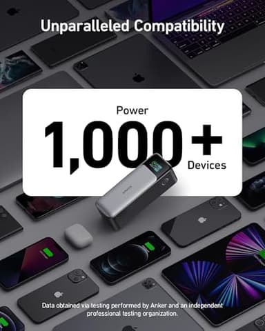 Anker 737 Power Bank, 24,000mAh 3-Port Laptop Portable Charger with 140W Fast Charging, Smart Display, for Outdoor Work, Compatible with iPhone 16/15/14 Series, Vision Pro, Samsung, MacBook, and More - Image 7