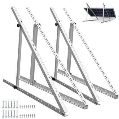 ECO-WORTHY 2 Sets 45inch Adjustable Solar Panel Tilt Mount Brackets with Foldable Tilt Legs, Ieal for 2-4pcs 100 200 300 400 Watt Solar Panel for Roof, RV, Boat, and Off-Grid - Image 1