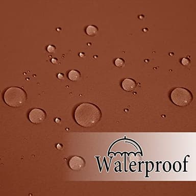 RYB HOME Outdoor Curtains Blackout - 2 Panels Outside Curtains Waterproof Thermal Insulating for Patio Porch Garage Garden Gazebo Universal Replacement Sidewall, W 52 x L 96 inch, Terracotta - Image 3