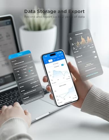 GoveeLife 2.0 WiFi Hygrometer Thermometer 3 Pack, Smart Humidity Temperature Sensor with App Notifications, 2-Year Free Data Storage Export, Temperature Humidity for Bedroom, Wine Cellar, Basements - Image 6