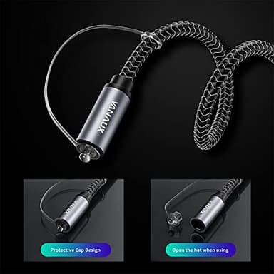 VANAUX Toslink to Mini Toslink Digital Optical Extension Cable,90 Degree S/PDIF Audio Cable Male to Female for Home Theater,Sound Bar,TVs,Amplifiers (5ft/1.5m) - Image 7