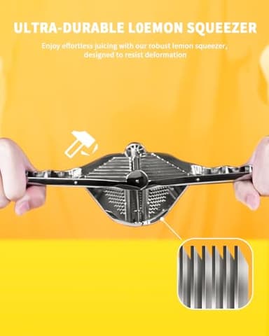 Bagrox Lemon Squeezer, Stainless Steel Lemon Juicer, Manual Juicer for Lemon Citrus Lime Orange, Handheld citrus Squeezer - Image 7