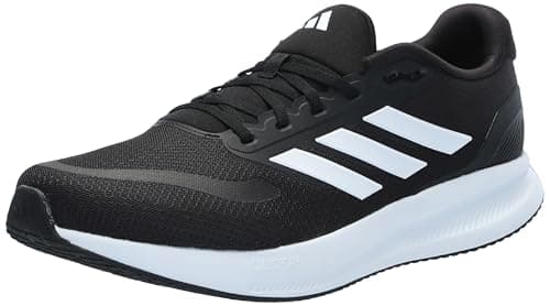 adidas Men's Run Falcon 5 Sneaker, Black/White/Black, 10.5 - Image 1