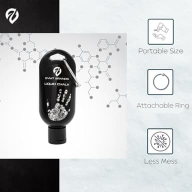 EVMT Brands Liquid Chalk, Mess Free Gym Chalk for Weightlifting, Gymnastics, Rock Climbing. Sweat Resistant and Long Lasting for Stronger Grip. Package May Vary. - Image 3