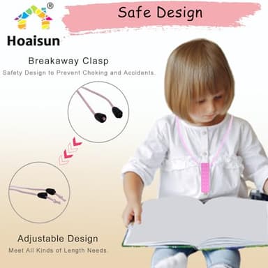 Chew Necklaces for Sensory Girls, Chewy Necklace Sensory Toys for Kids with Autism, ADHD,SPD, Chewing, Teething or Special Needs, Oral Sensory Chew Toys for Kids Adult Reduce Anxiety Fidgeting - Image 5