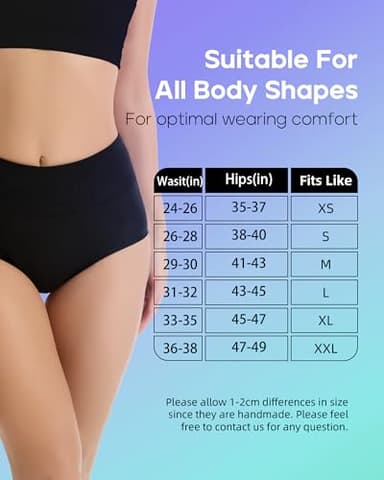 Dtuomo Period Underwear for Women Heavy Flow, Absorbency LeakProof Postpartum Underwear Period Panties Women Menstrual Briefs - Image 5