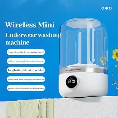 Ye02 underwear washer, 2025 New Mini Portable Washing Machine, Ye02 Portable Washer, Rechargeable Cordless Mini Underwear Washing Machine for Home, Apartment, Camping, Travel (A) - Image 3